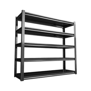 ชั้นวางของเหล็กสำหรับงานหนัก Zwj 5 ชั้น เหล็กแผ่นรีดเย็นสีดำ ชั้นวางของแบบหลายชั้นสำหรับคลังสินค้า - Product Image 1