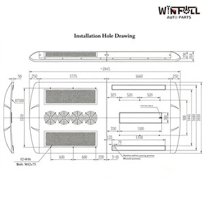 เครื่องปรับอากาศบนหลังคารถบัสแบบรวม 26/28 กิโลวัตต์ ขนาด L3945×W1830×H260 มม. ชุดแอร์ในตัวสำหรับรถโค้ชขนาดใหญ่ 9.4-9.9 เมตร - Product Image 5