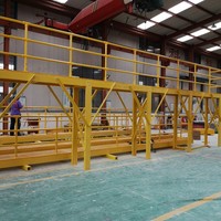 Profils pultrudés en PRV pour structure d'installation de traitement des acides, sur mesure, résistants aux intempéries, pour la construction et l'infrastructure industrielle