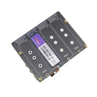 Carte d'extension Raspberry Pi 5 X1011 Quad M.2 SSD, adaptateur PCIE vers NVMe 2280 pour disque SSD