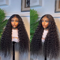 Perruques HD Courtes de Haute Qualité 13X4 Lace Front Bouclées avec Fermeture, Couleur Naturelle, 100% Cheveux Humains Vierges Double Drawn, Densité 180%
