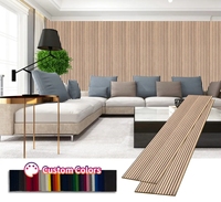 Panneaux muraux insonorisés de haute qualité MDF Akupanel Panneaux de feutre acoustique à lattes en bois pour la décoration intérieure des murs et des plafonds