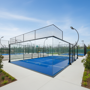 Terrain de padel professionnel en verre <span class=keywords><strong>panoramique</strong></span> intégral avec conception de joints visibles et vue à <span class=keywords><strong>360</strong></span> degrés – Fabricant de terrains de padel - Product Image 2
