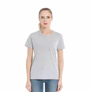 Camiseta de algodón puro de color sólido, camiseta de manga corta de cuello redondo personalizable, talla grande europea y americana, multicolor, nueva