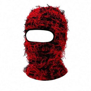 En gros, cagoule tricotée personnalisée, effet vieilli, douce et texturée, à un trou, style Yeat Shiesty, masque facial, masque de ski, balaclava, skimask - Product Image 3