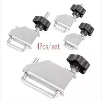 Kit de 4 pinces à tuyau professionnelles robustes en plastique, outils de serrage flexibles pour conduites de carburant et d'eau, pour réparation automobile