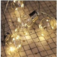 Guirlande lumineuse solaire d'extérieur pour jardin féerique, boules lumineuses, ampoules LED, décoration de Noël et de mariage