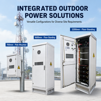 Armoire d'énergie hybride extérieure IP65 5kWh 20kWh 40kWh 80kWh, système de stockage de batterie solaire modulaire pour station de base 5G et site hors réseau