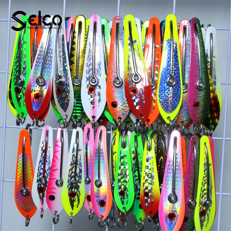 Drone cuchara de acero inoxidable trolling pesca cuchara de metal kingfish 4 "10cm cuchara trucha atraer