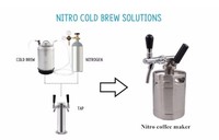 Générateur d'azote Café Bière 2l Boisson Distributeur Commercial N2 Capsule Nitro Cold Brew Distributeur De Café Mini Keg Growler