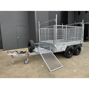 Remorque à boîte galvanisée robuste 8x5 avec freins essieu <span class=keywords><strong>tandem</strong></span> 3200kg ATM pour l'agriculture cargo aménagement paysager remorquage usage industriel - Product Image 1