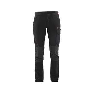 BLAKLADER - 712216459956C40 Pantalones de servicio elásticos en 4 direcciones para mujer Negro/Rojo-PANTALÓN DE TRABAJO EAN 7330509742730 - Product Image 1
