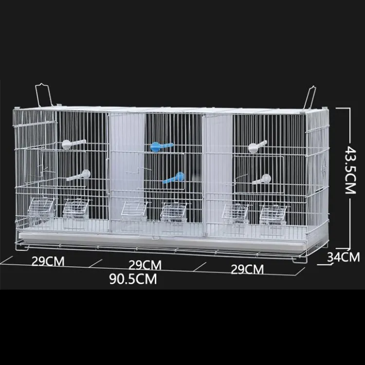 Multi Space Bird Kooi Hoge Kwaliteit Zware Draad Staal Fokken Papegaaienkooi Drie Ruimte Vogel Kooien Die Apart Kan Worden Gehouden