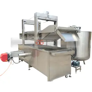 Riem lengte 4m gas kip friteuse friteuse nugget machine|continuous prijs