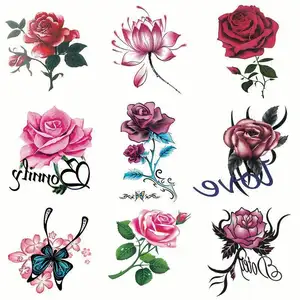 2022 new styles Temporary Tattoos For Adults Women Men Fake Henna Small Tattoos Stickers Waterproof Long Lasting Realistic