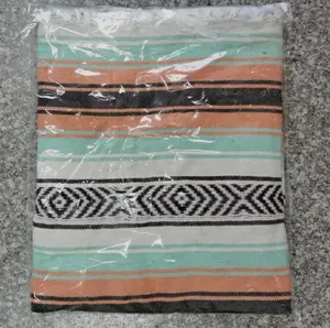 QK Sandfree Hot Selling Mexican Style Beach Towels Jacquard Weave Blanket Mexico Beach Towel With Tassel OEM ODM Supported