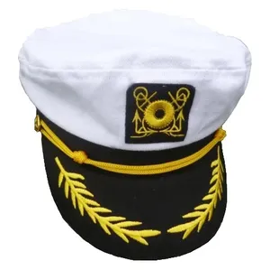 批发oem个性化男女通用船长水手帽定制水手帽游艇船帽水手船长帽派对帽