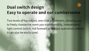 Humidificateur ultrasonique à brume fraîche avec capteur d'humidité, <span class=keywords><strong>veilleuse</strong></span> pour la maison, bébé, chambre d'enfant, plantes, 360° °   Buse, noire - Product Image 4