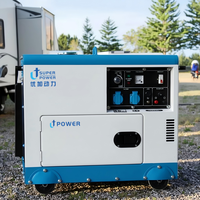 Mini Générateur Diesel Silencieux Triphasé 5 kVA Démarrage Automatique Démarrage à Distance ATS 1800 tr/min pour Usage Domestique, Secours, Portable, Économe en Carburant