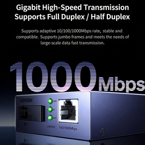 Convertisseur de média UGREEN CM330 Gigabit monomode monofibre, 1 port fibre SC, 4 ports Ethernet RJ45, transmission 3KM - Product Image 6