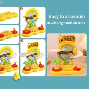 El más nuevo rompecabezas para niños Diy pequeño juguete de construcción de estacionamiento 360 <span class=keywords><strong>Rolling</strong></span> Cute Bricks Gear <span class=keywords><strong>Duck</strong></span> Track Toys - Product Image 4