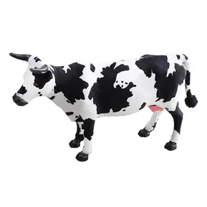 Modèle de vache de simulation, ornements d'animaux vache, jouets de poupée pour enfants, décoration de scène de <span class=keywords><strong>ranch</strong></span> de supermarché, grande vache - Product Image 1