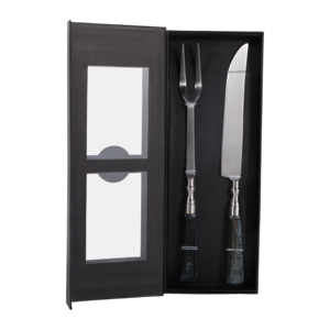 Set di forchette e coltelli da portata con manico lungo classico per cucina, essenziali per l'intrattenimento, design moderno - Product Image 2