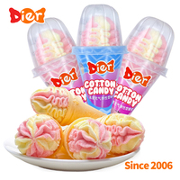 Vente en gros de bonbons marque privée personnalisée Halal cône sucré sandwich à la crème glacée barbe à papa tasse de bonbons à la guimauve pour enfants