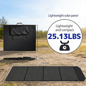 Panneau solaire portable pliable noir 400W, haute efficacité 23%, étanche IP65, monocristallin, pour camping en plein air, camping-car, randonnée - Product Image 2