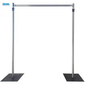 ESI-6 ft-14 ft di alta qualità evento di nozze sfondo tubo e drappo portatile regolabile palo in alluminio per matrimonio sfondo cornice