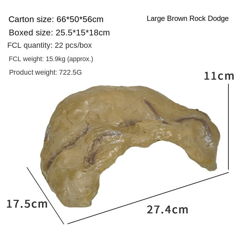 Grande cachette de roche brune