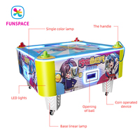 Équipement de divertissement pour parc d'attractions intérieur, jeu de table à pièces pour quatre joueurs, machine d'arcade pour enfants, hockey sur air