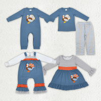 Ropa de Bebé para Otoño, Bonitos Mamelucos de Algodón con Estampado de Pavo y Calabaza de Acción de Gracias, Ecológicos, Transpirables, de Manga Larga, para Bebés