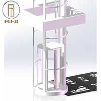 Petit ascenseur panoramique rond pour maison, ascenseur compact en forme de capsule pour villa, à faible bruit et sécurisé