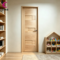 Kit de portes de chambre en bois massif chêne blanc pré-montées, finition moderne personnalisée pour maison et appartement