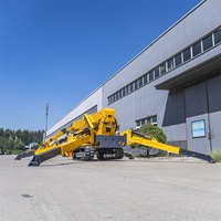 Mini-grue araignée haute performance de 8 tonnes avec flèche télescopique
