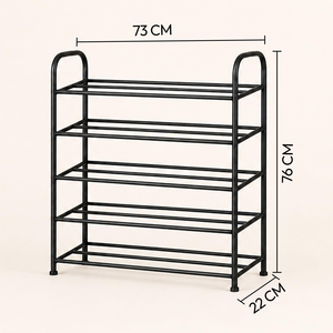 Simple Multifunctional Metal <b>Shoe</b> Rack Multi Layer Household Indoor Storage <b>Shoe</b> Floor Standing Storage Rack for Entryway - Product Image 2