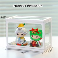 Boîte de rangement empilable en acrylique transparent pour figurines d'action et objets de collection Pop Mart