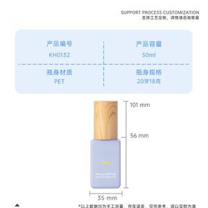 Flacon compte-gouttes carré personnalisé de 30 ml en PET dépoli, peint par pulvérisation, coloré, pour sous-conditionnement de liquides originaux couleur macaron - Product Image 3