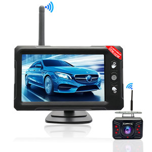 4.3 Inch <strong>Wireless</strong> Backup <strong>Camera</strong> Kit - IP69 Waterproof <strong>Rear</strong> <strong>View</strong> System with LCD <strong>Monitor</strong> &amp; Night Vision for Car SUV Van - Product Image 1