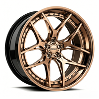 Jantes forgées en alliage 6061-T6 personnalisées, deux pièces, 18, 19, 20 pouces, 5x114.3, 5x112, 5x120, chromées, de luxe, pour BWM, Audi, Rolls-Royce