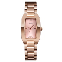 Montre à quartz rectangulaire ultra-fine et minimaliste pour femme, bracelet en alliage d'acier inoxydable, verre, logo personnalisé, étanche, aiguilles