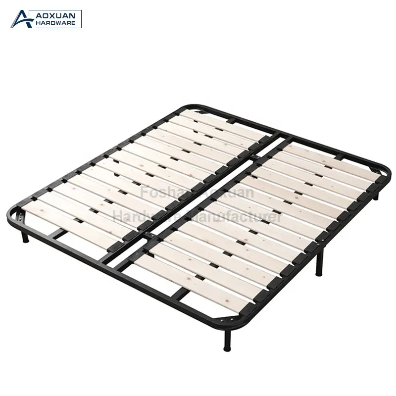 Wholesale Cheap Sturdy Thickened Iron Platform King Slatted Bed Frame