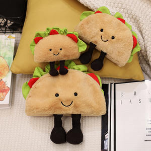 Taco <span class=keywords><strong>de</strong></span> dibujos animados <span class=keywords><strong>de</strong></span> peluche suave personalizado y Mini hamburguesa muñecos <span class=keywords><strong>de</strong></span> peluche lindos juguetes colgantes rellenos <span class=keywords><strong>de</strong></span> algodón PP Material <span class=keywords><strong>de</strong></span> felpa súper suave - Product Image 2