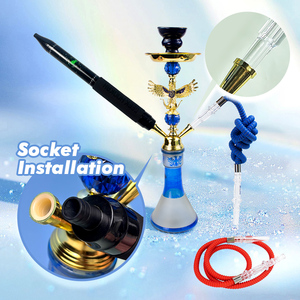 GEEK HOOKAH Tuyau de chicha manuel en métal en forme de cône, style moderne, accessoire pour fumeurs - Product Image 3