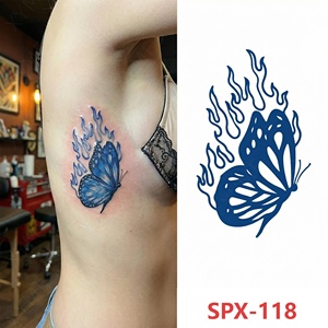 Autocollant de tatouage semi-permanent à l'encre de Jagua, à base de jus de fruits et d'herbes, imperméable, longue durée, pour femmes et filles, tenue 2 semaines, OEM Fournisseur - Product Image 3