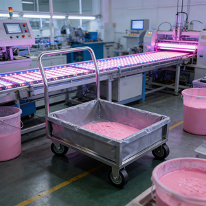 Усиленные защитные бортики из нержавеющей стали для грузовых тележек с высокими бортами, выдвижными колесами и защитой от протечек - Product Image 1