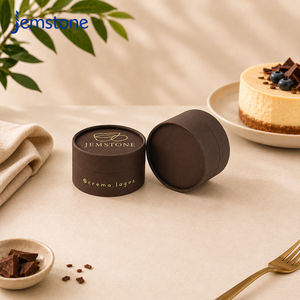 Boîte à gâteau cylindrique en carton recyclable personnalisée, qualité alimentaire, emballage en tube de papier kraft pour pâtisserie, boulangerie - Product Image 3