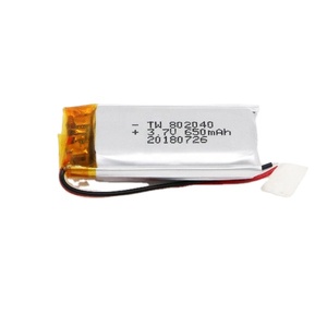 แบตเตอรี่ลิเธียมโพลิเมอร์แบบชาร์จได้ ความจุสูง 802040 650mah KC 3.7V - Product Image 3