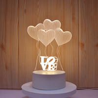 Lampe de table LED 3D personnalisée USB acrylique Illusion 3D pour chambre d'enfant Cadeau décoratif pour chambre à coucher